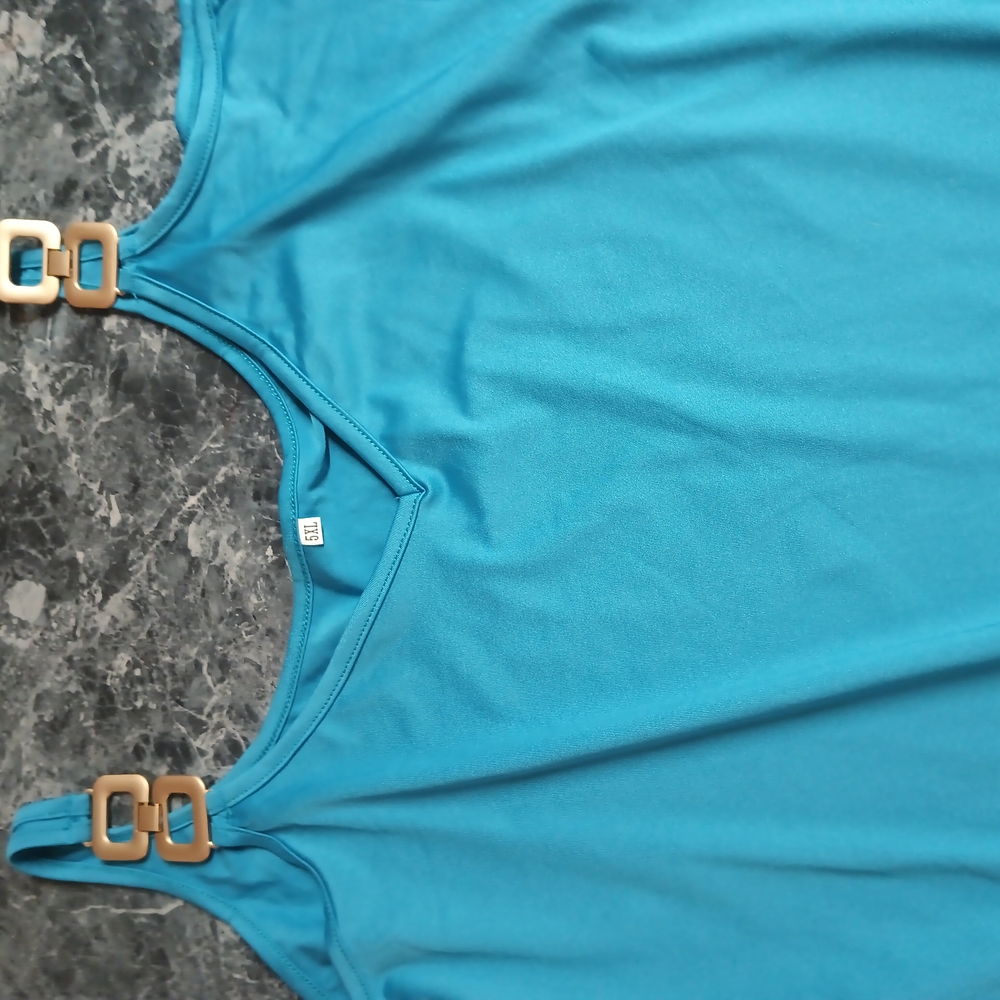 Elegant Blue Sleeveless Top